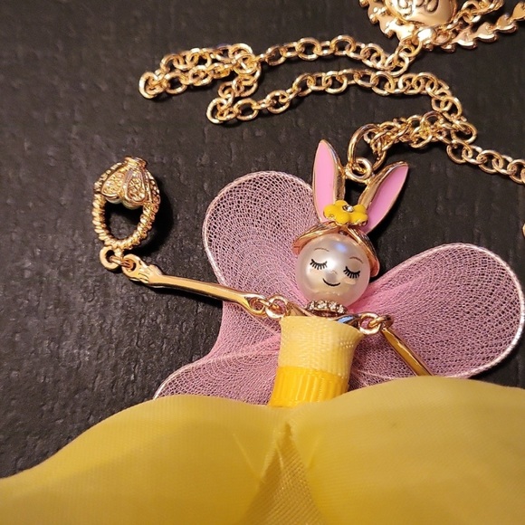 New Betsey Johnson bunny fairy necklace - Picture 12 of 17